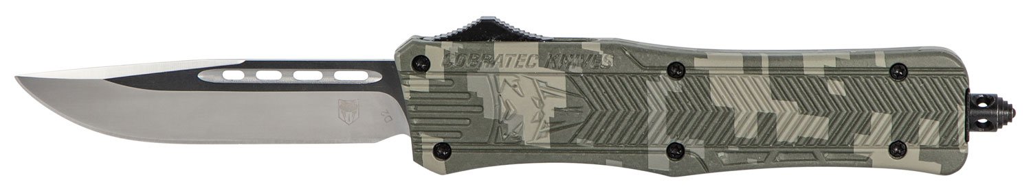 CobraTec MADCCTK1MDNS CTK-1 Medium 3" D2 Steel OTF Knife Army DigiCamo - CobraTec Knives - DROP POINT