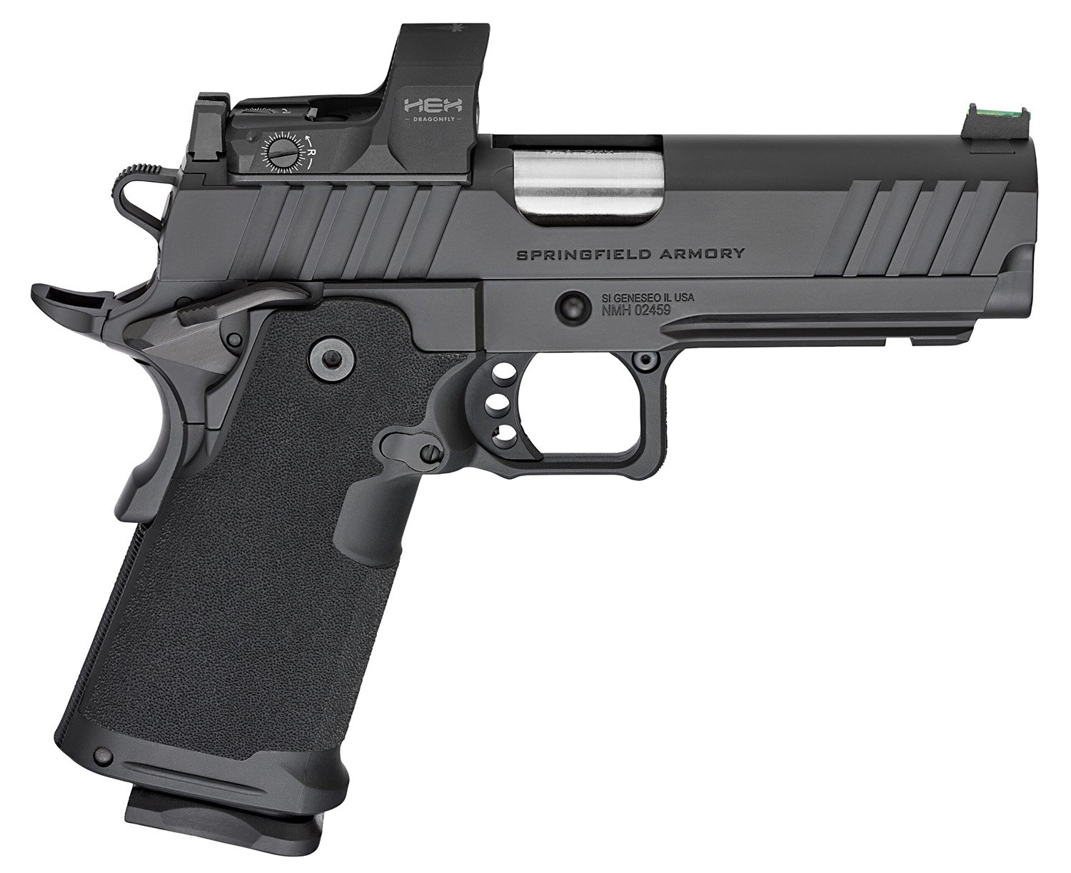 Springfield Armory 1911 DS Prodigy AOS 9mm, 4.25" Barrel, 17/20rd, Hex Dragonfly Red Dot, Black Cerakote