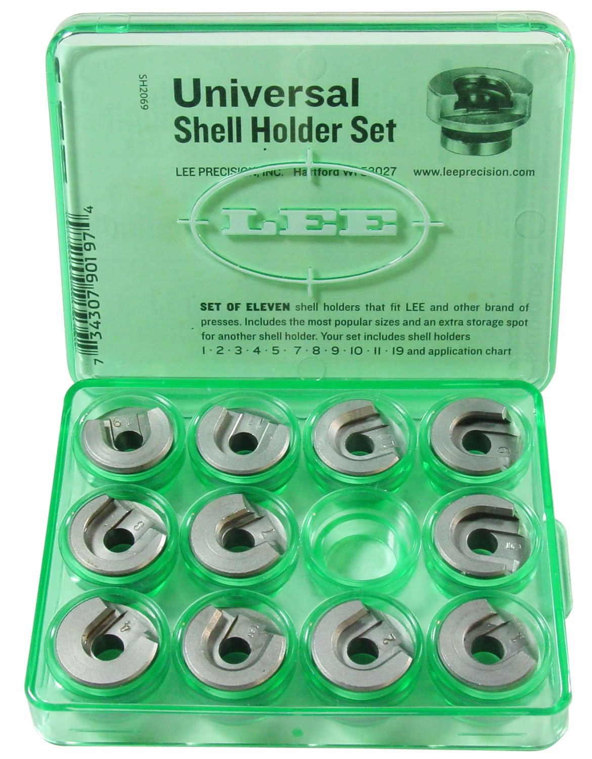 Lee Precision 90197 Universal Shell Holder Set, 11-Piece, Plastic/Steel