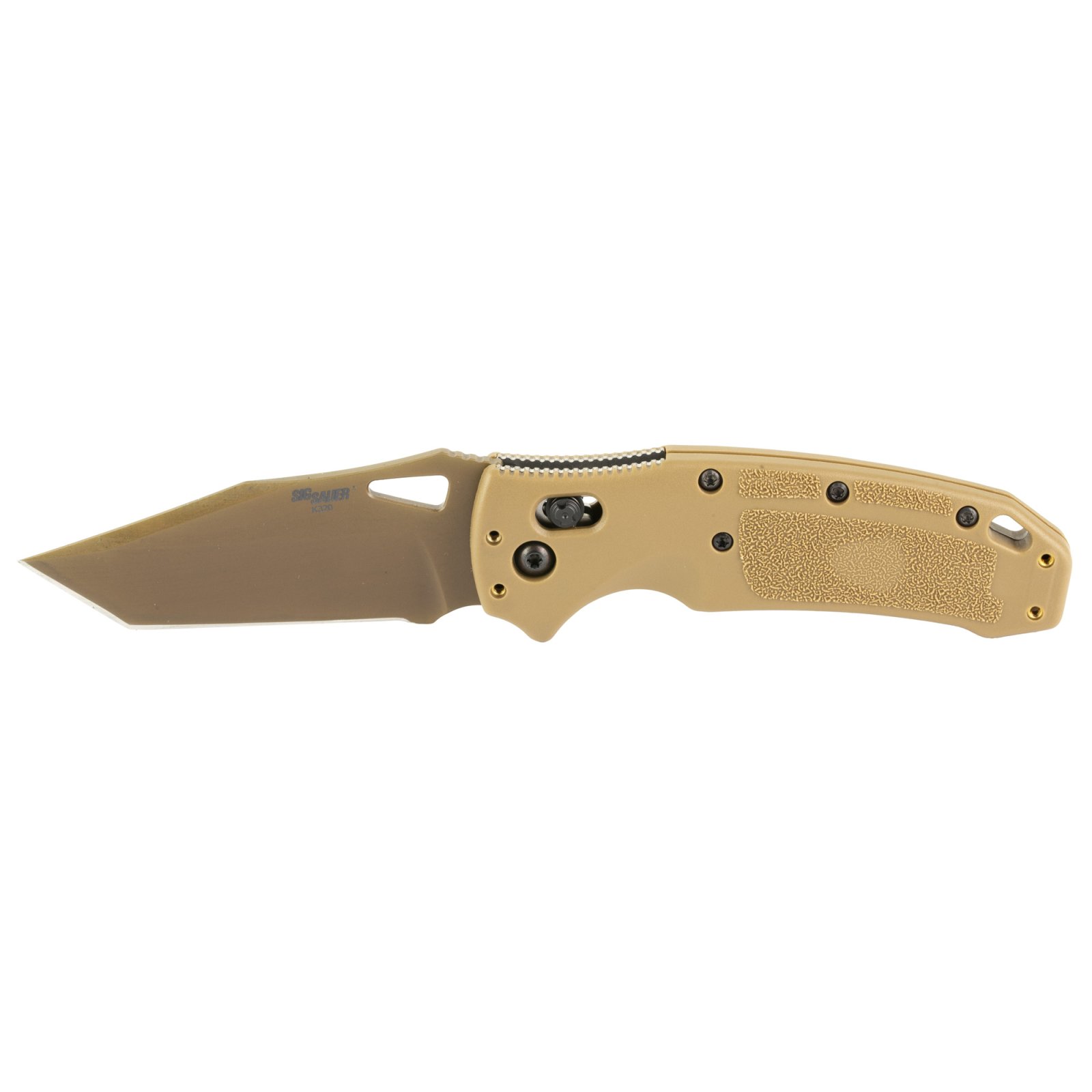 Hogue SIG K320 M17 M18 Folding Knife PVD Coyote Tan Tanto 3.5 Inch Blade