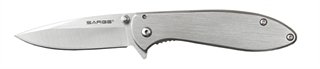 SARGE SK-822 Hawk 3 1/8" Chrome Handle Swift Assisted Opening Knife - Sarge Knives