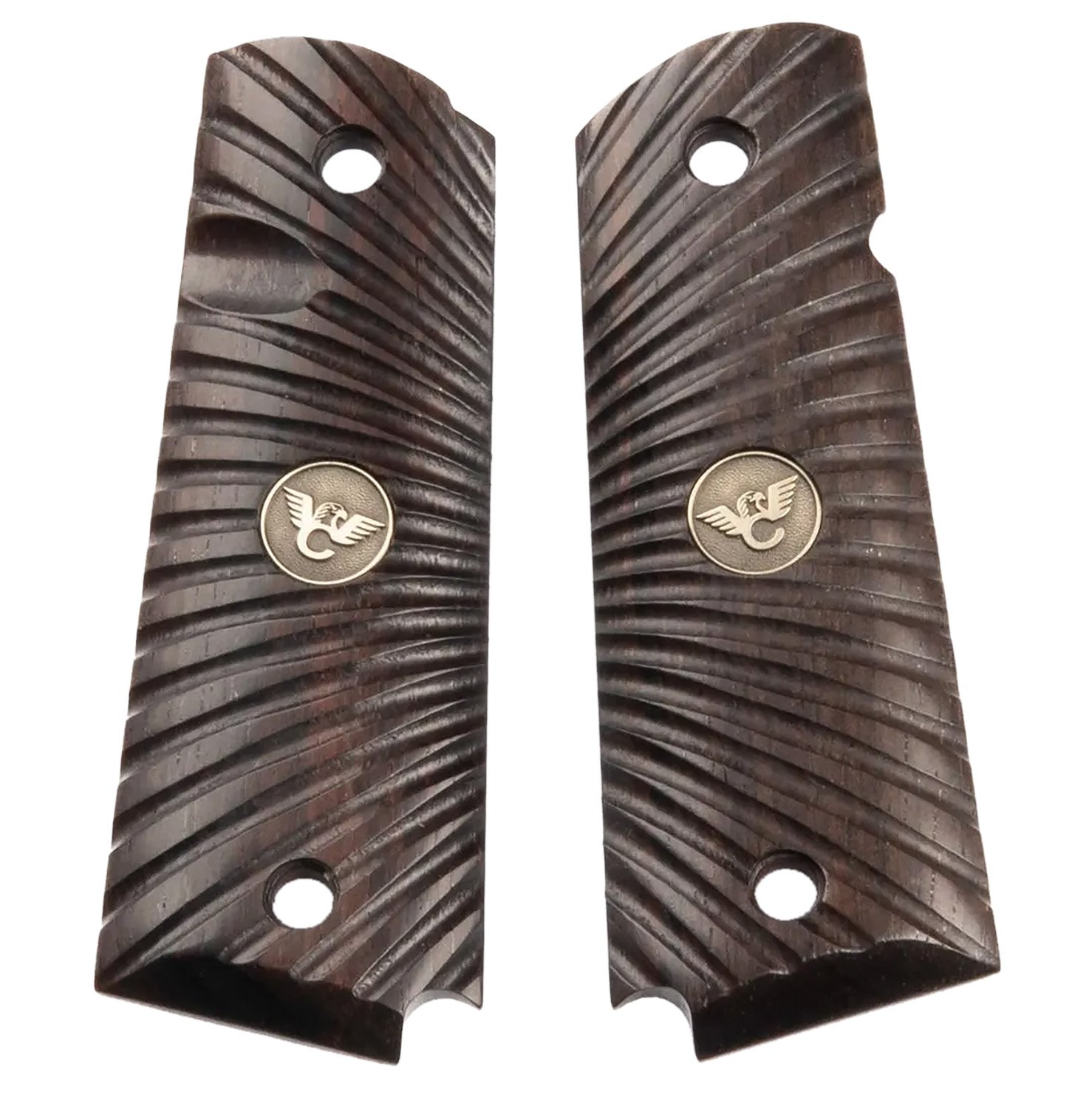 Wilson Combat 351MFS Side Panel Grips Full Size Starburst Cocobolo Natural - Wilson Combat - COCOBOLO
