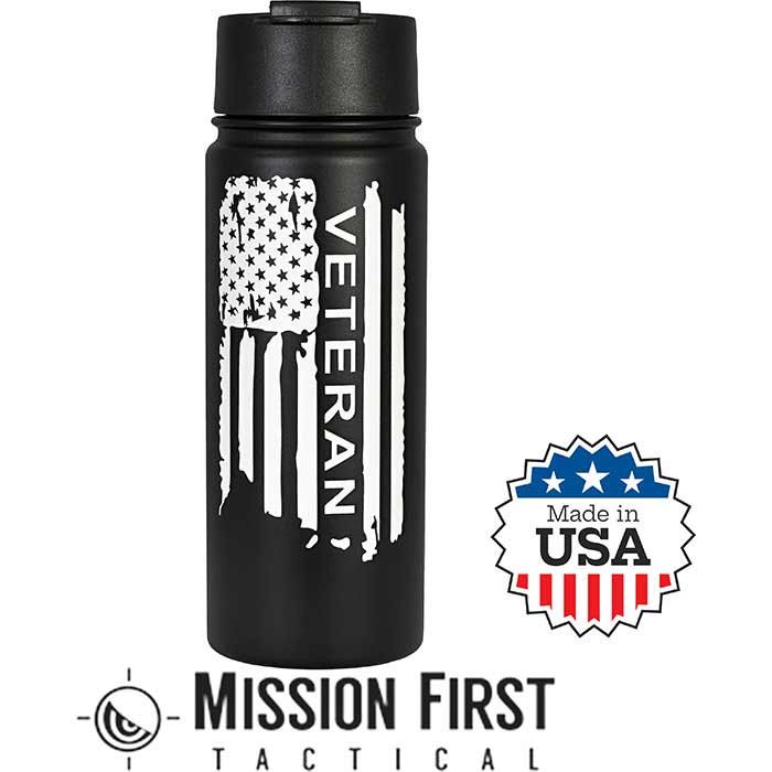 Buy Mission First Tactical USMC 16oz Flip Tumbler Black White online