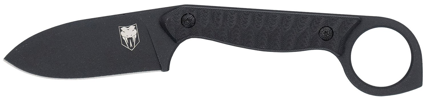CobraTec CTWLTBLK Wolfteeth 2.75" Steel EDC Knife G10 Handle - CobraTec Knives - DROP POINT