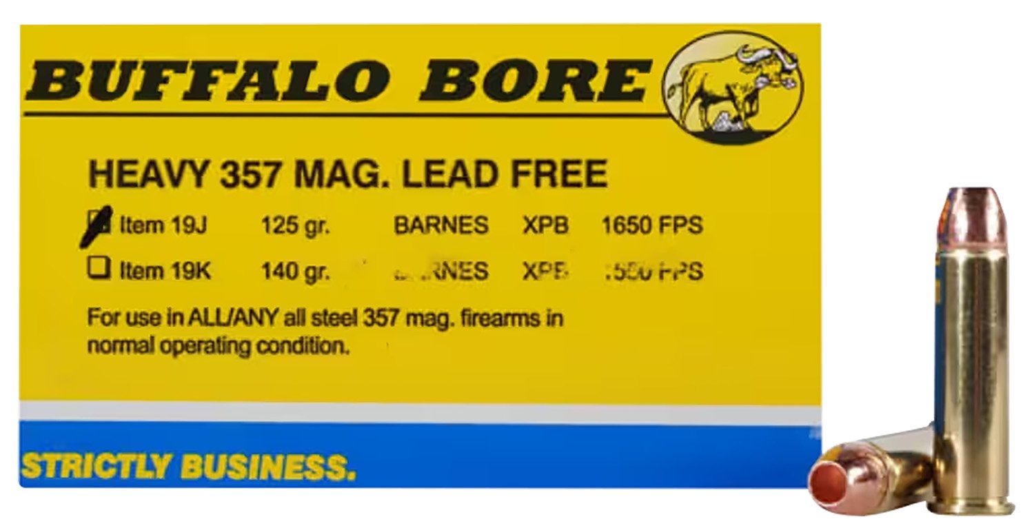 Buffalo Bore 19J20 .357 Mag 125gr Barnes XPB Lead-Free Ammo 20 Rounds
