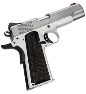 Kimber Stainless LW 9mm 1911 Pistol, White Dot Rear/Red Fiber Optic Sights, Aluminum Frame