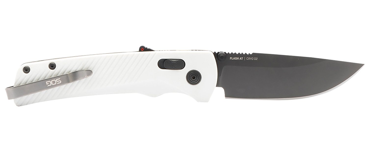 Buy SOG SOG11181041 Flash AT 3.45" D2 Steel Folding Knife, Gray GRN Handle online