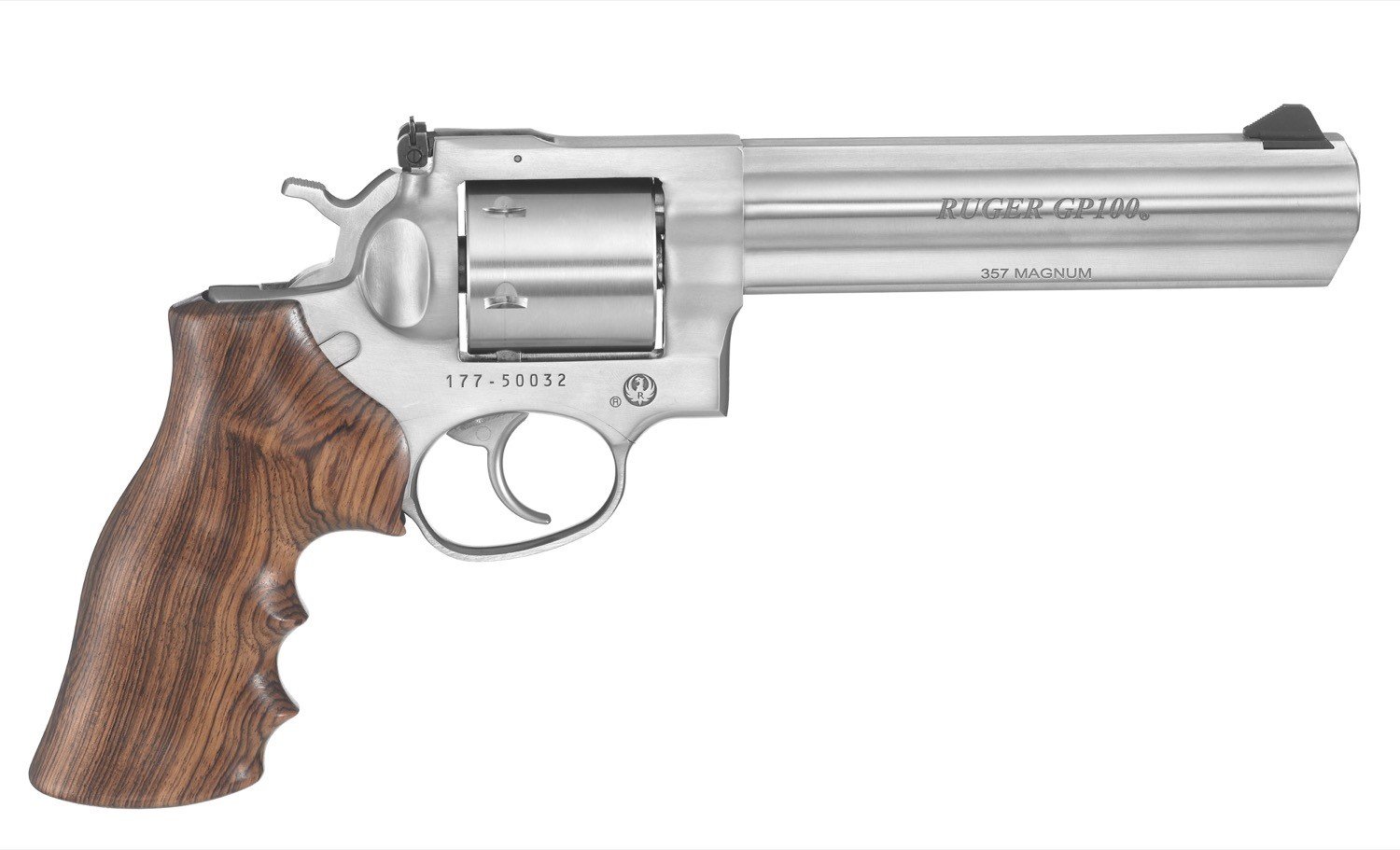 Ruger 1759 GP100 357 Mag 6" Stainless Revolver Hogue Walnut Grip - Ruger - 357 Magnum | 38 Special