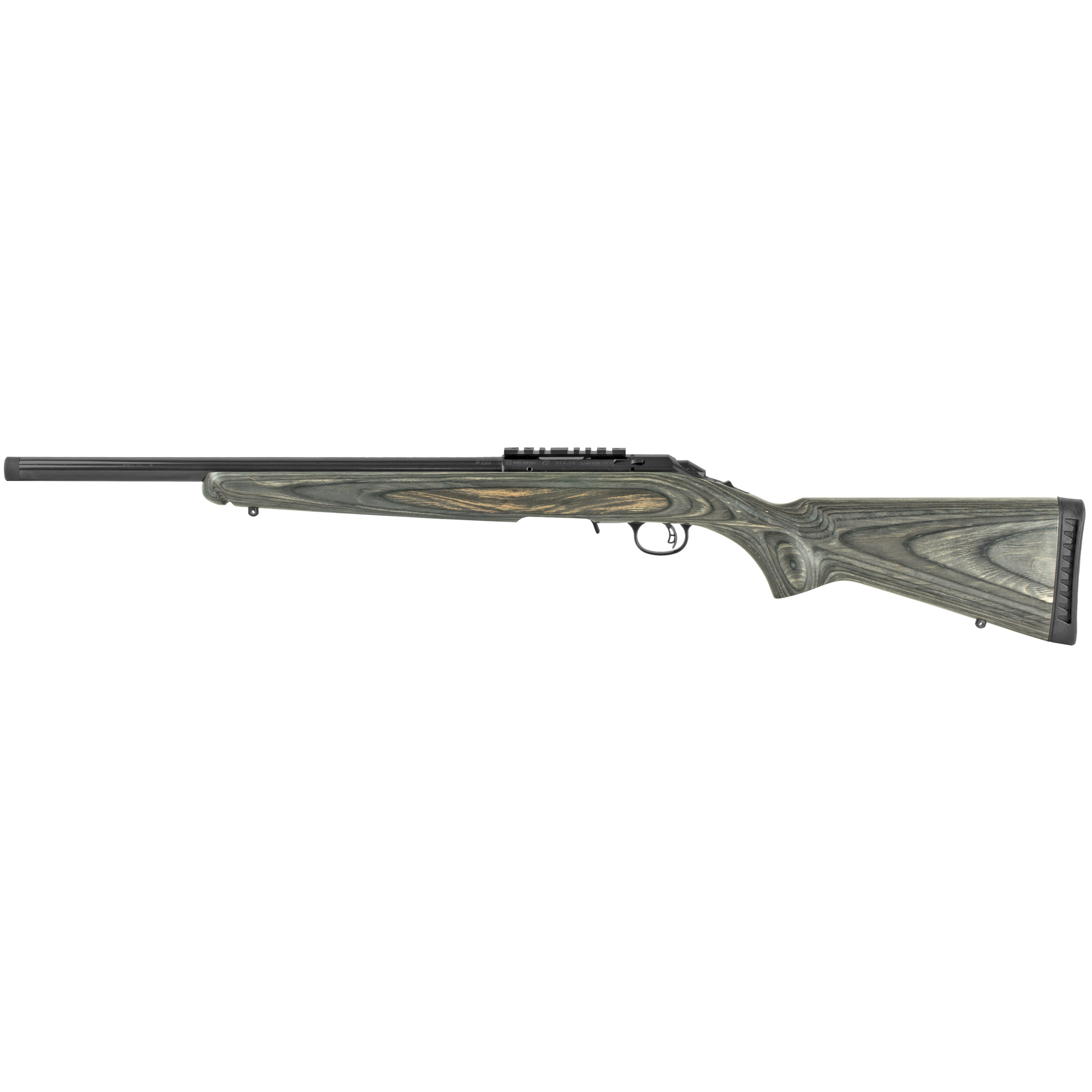 Ruger 8350 American Rimfire Target Rifle, 17 HMR, 18-Inch Threaded Bull Barrel, Satin Blued Alloy Steel, Black Laminate Stock, 9-Round Capacity, Optics Ready