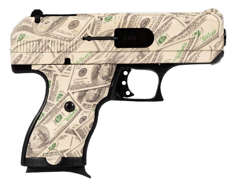 Hi-Point C-9 9mm Pistol Dollar Bill Finish 3.5in Barrel 8rd Magazine