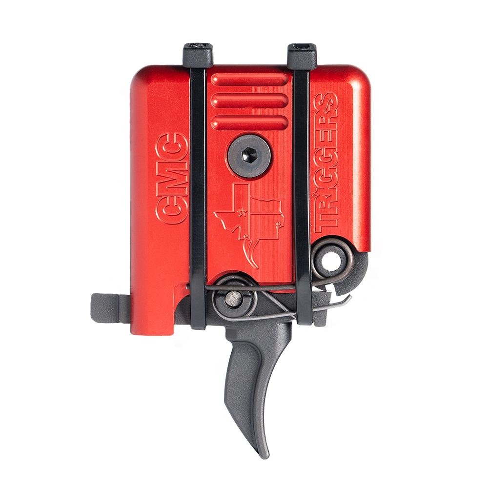 CMC Triggers AR-15/10 Single Stage Component Trigger Curved 3.5 lb Small Pin Red - Cmc Triggers