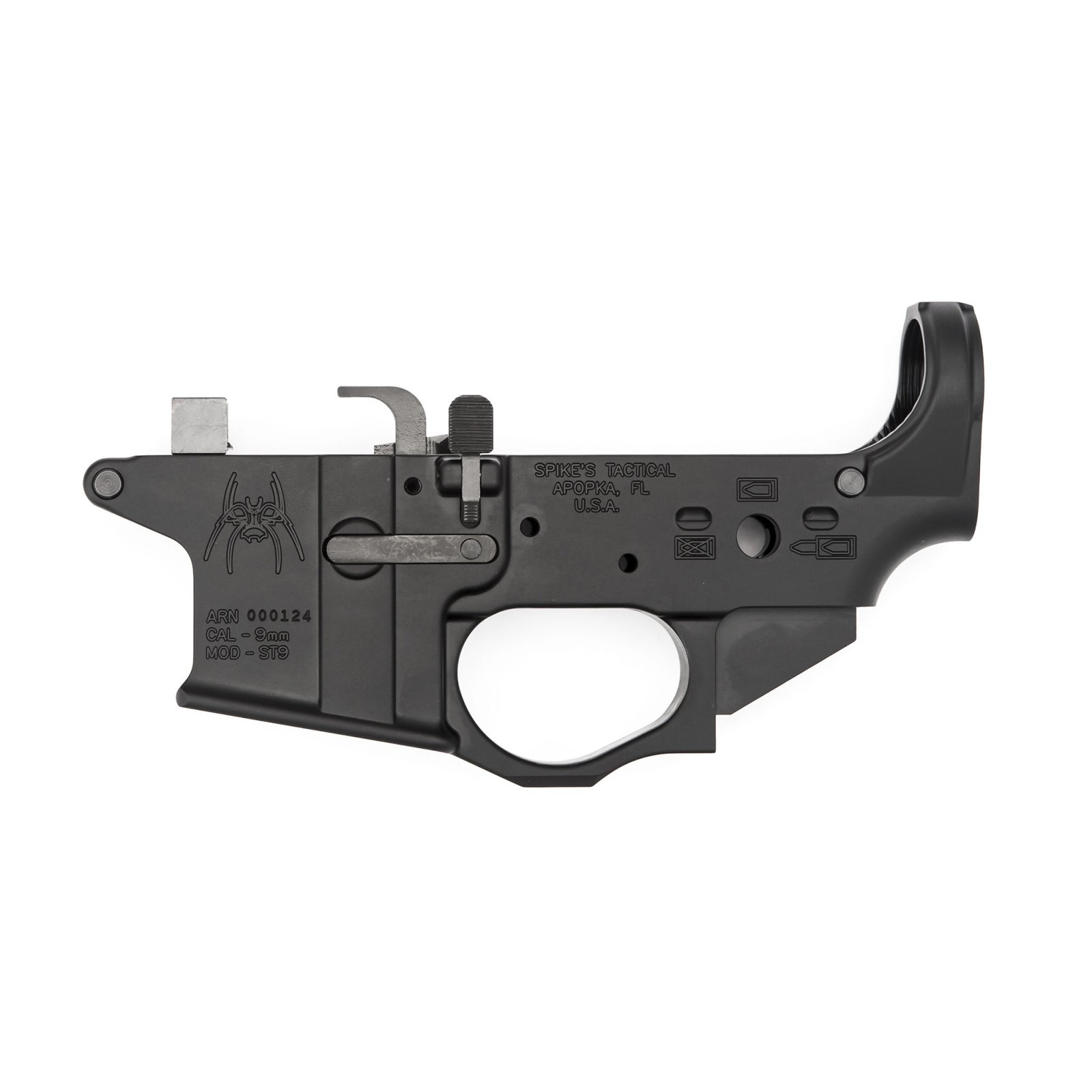 Spikes Tactical 9mm Colt Style Lower Receiver W/s