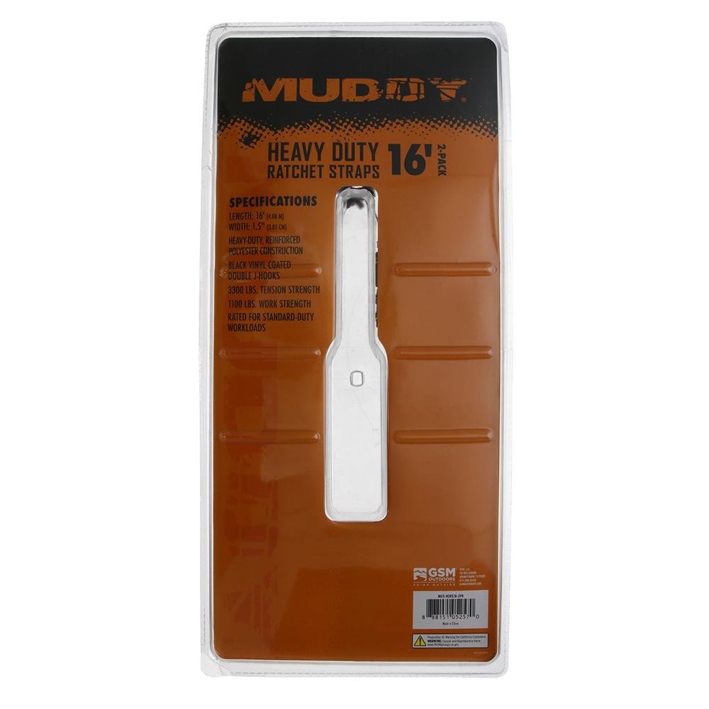 Buy Muddy Heavy Duty Ratchet Straps 16 ft 2/ct online