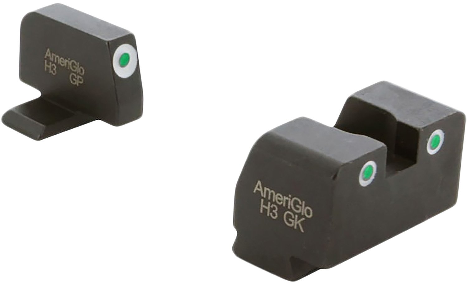 AmeriGlo XD181 Sight Set Springfield XD Green Tritium White Outline