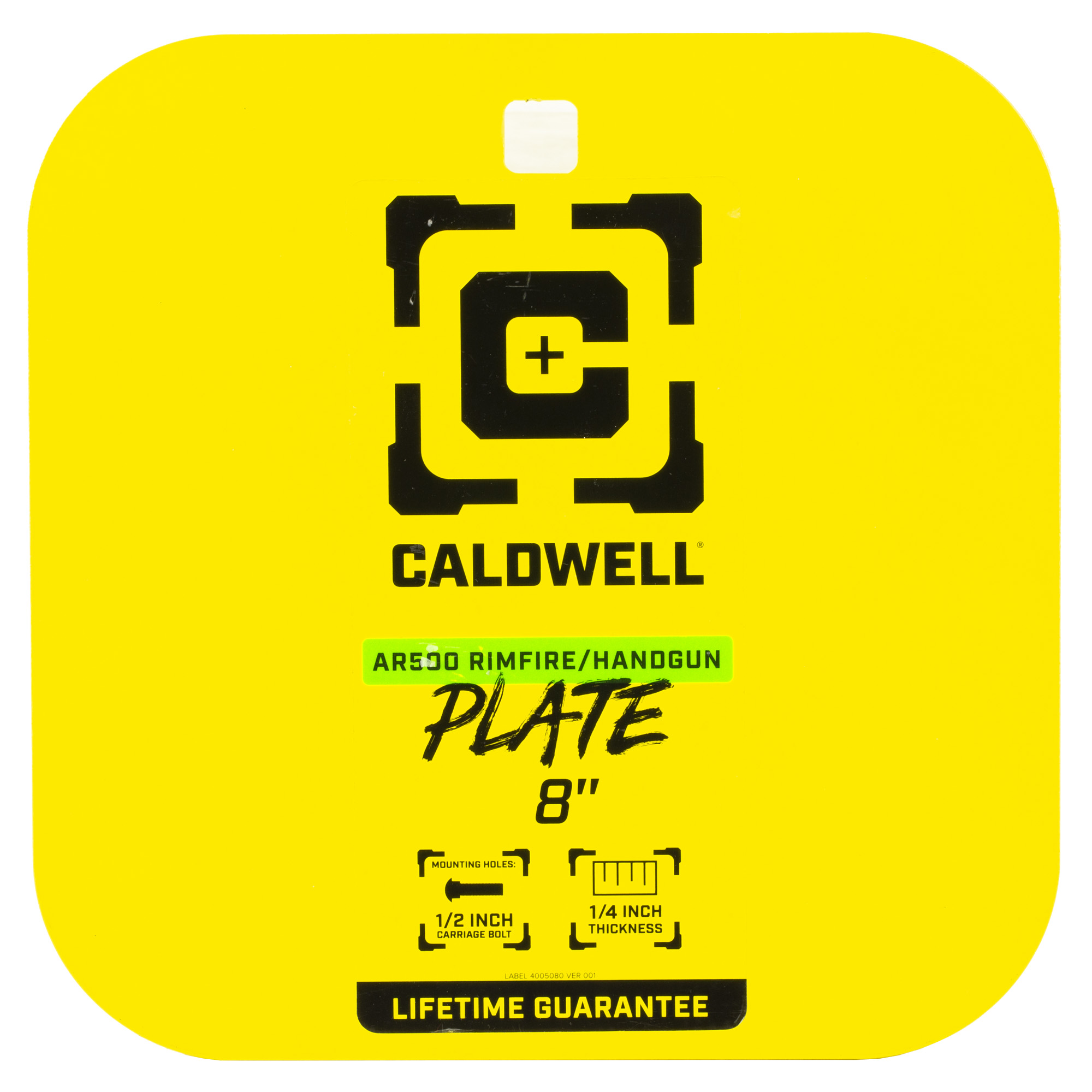 Caldwell AR500 Rimfire/Handgun Target 8" Gong 1/4"