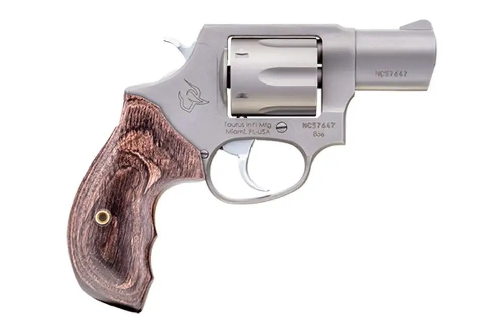Taurus 2-856029SW Revolver: Compact, Reliable, .38 Spl + P Caliber, 6-Round, 2" Stainless Steel Barrel, Walnut Grip - Taurus International Manufacturing, Inc. - 38 Special