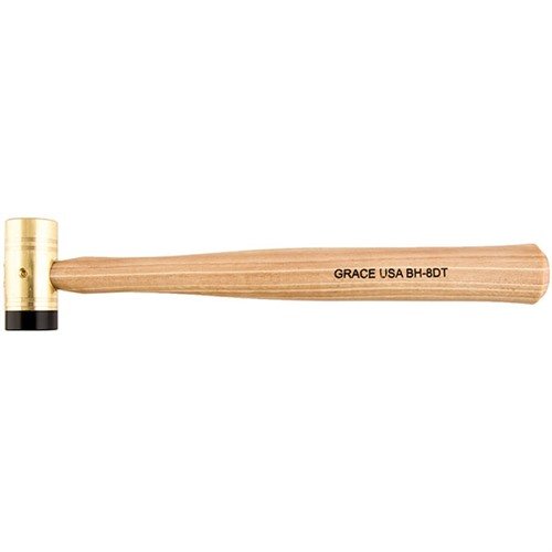 Grace USA BH-8DT Delrin Tipped Solid Brass Hammer 8oz - GRACE USA