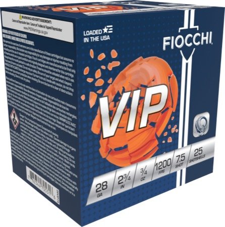 Fiocchi 28VIP75 Exacta Target VIP 28Gauge 2.75" 3-4oz 7.5Shot 25 Rounds - Fiocchi - LEAD