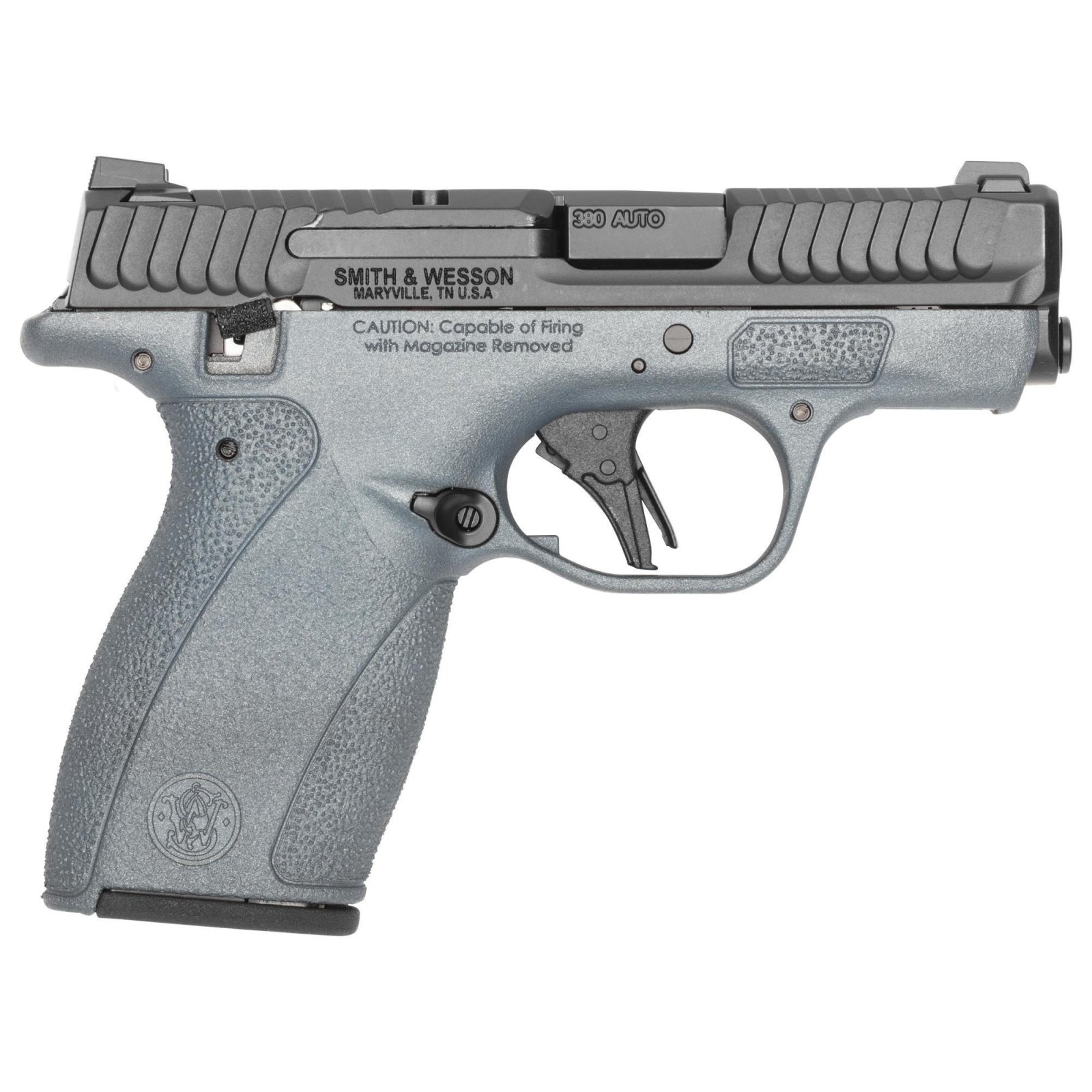 S&W Exclusive Blue Titanium M&P Bodyguard 2.0 Thumb Safety Handgun .380 Auto 10(1)&12(1)rd Magazines 2.75 Barrel Titan Blue Grip - Smith & Wesson - 380 AUTO