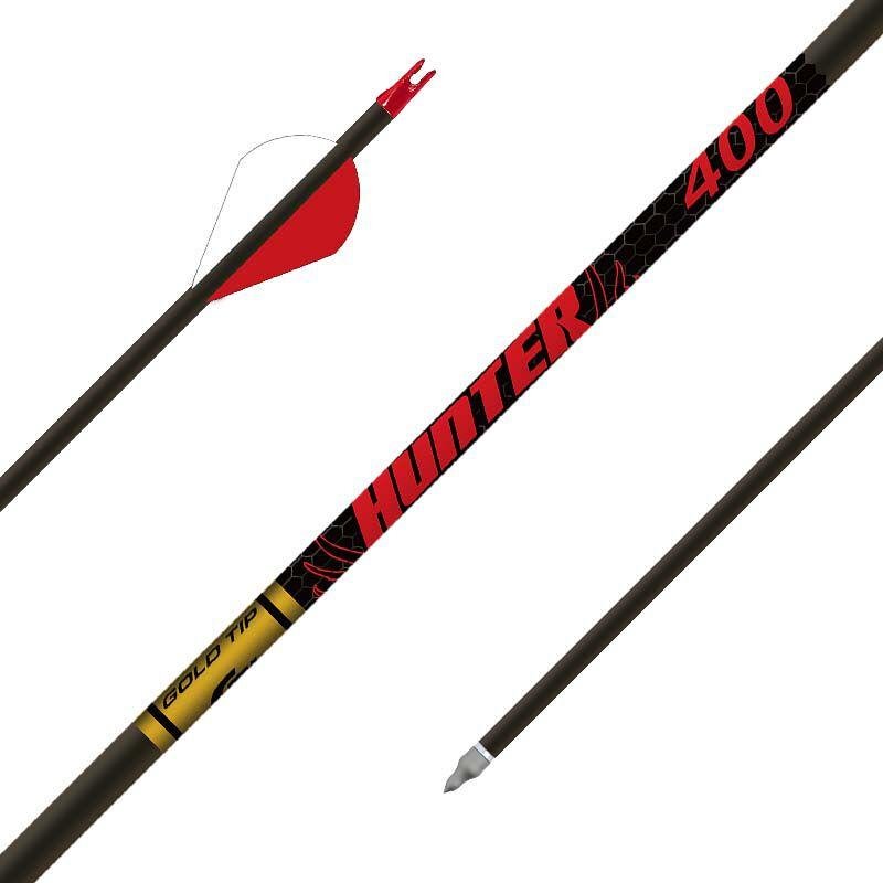 Buy Gold Tip HUN400A26 Hunter Arrows 400 Spine 2" Raptor Vanes 6-Pack online