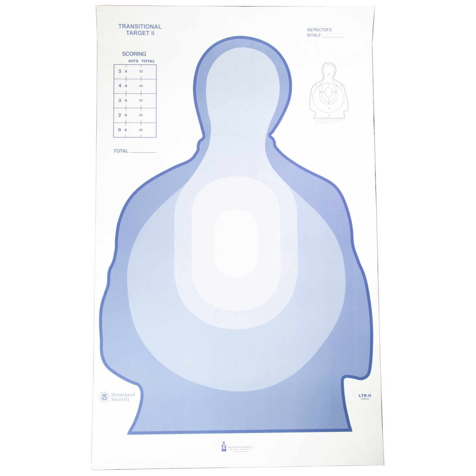 Action Target LTR-II BLUE-100 Treasury Transitional Target, 24.5"x40", 100 Pack