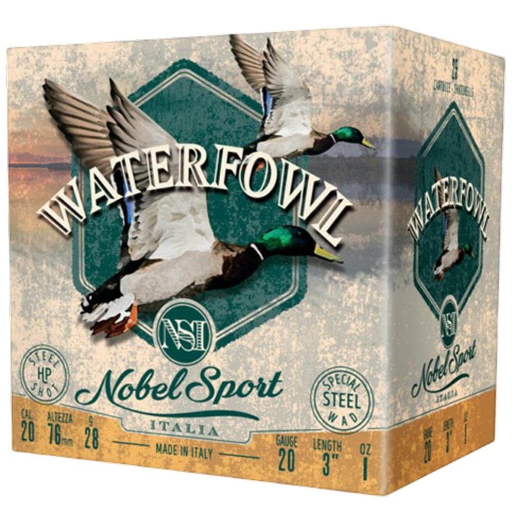 Nobel Sport Steel Waterfowl 20 Shotshells 20ga 1oz 3 1450 fps #2 25/ct
