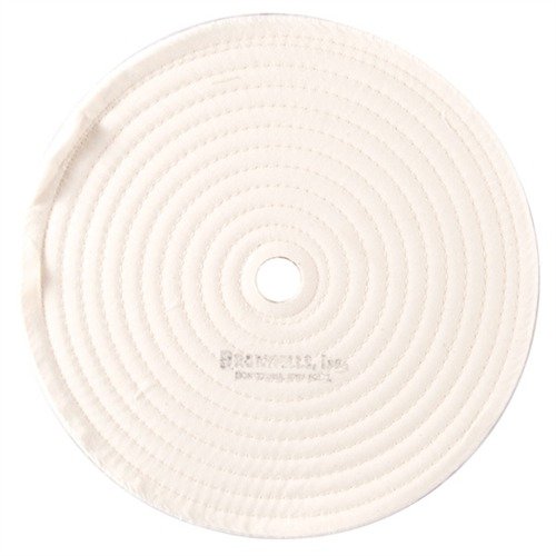 Brownells Muslin Polish Wheel Stitched 10" X 3/8" Thick 7/8" Arbor - Brownells