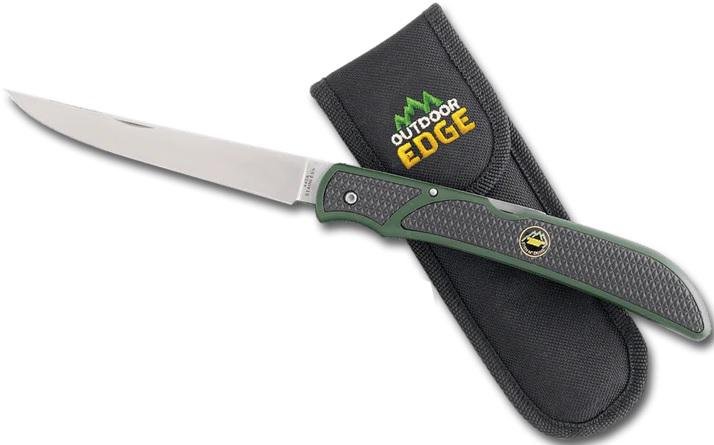 Outdoor Edge Fish N Bone Knife 5-inch 440A Stainless Steel Blade Black