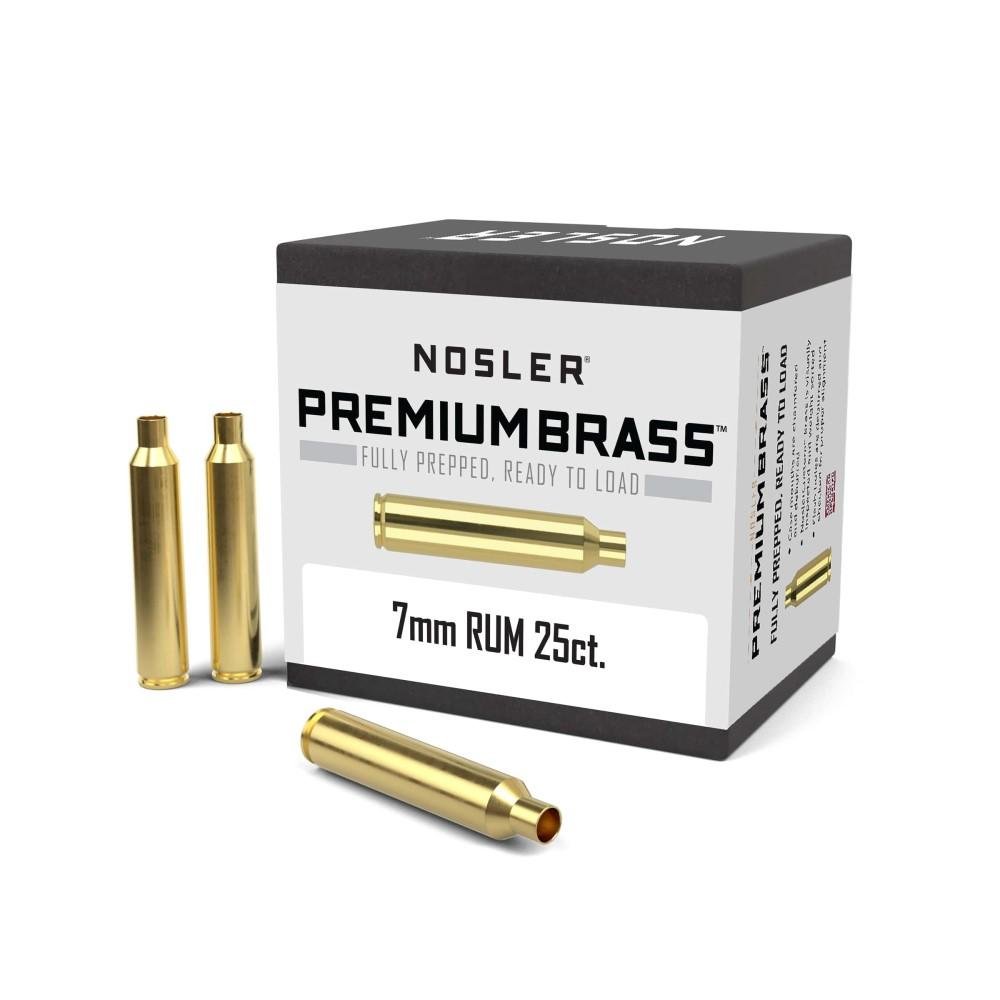 Nosler 10188 Unprimed Brass Rifle Cartridge Cases 7mm RUM 25ct - Nosler - 7MM REMINGTON SAUM