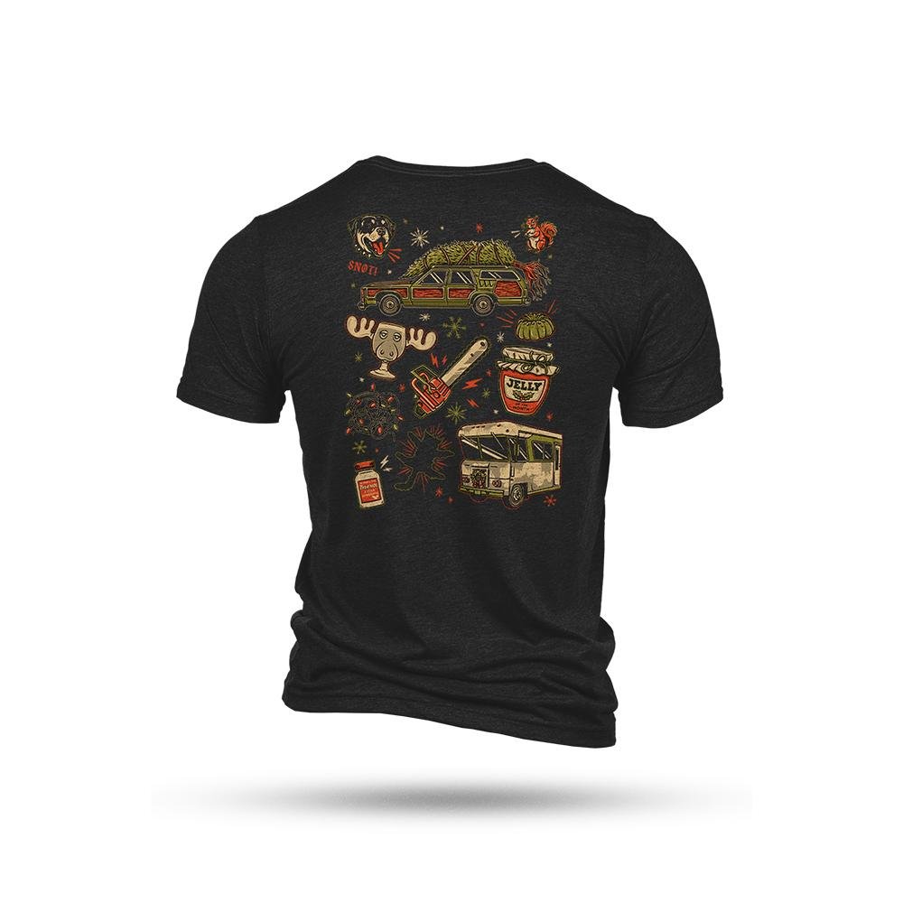Nine Line Lotta Sap X-Mas Vacay Short Sleeve Shirt Charcoal Black L - Nine Line Apparel