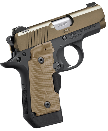 Kimber Micro Desert Tan .380ACP 2.75" Pistol: Tritium Sights, 7rd Mag, Crimson Laser