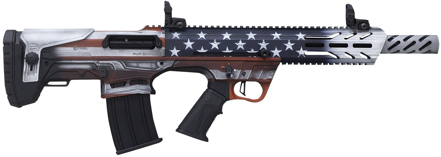 Buy Citadel FRPS1218USA Pup Scout 12 Gauge Semi-Auto 18.5" USA Flag Design online