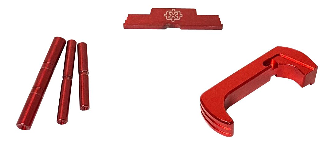Cross Armory CRG5OKRD Glock Gen5 3-Piece Kit Red Anodized Steel/Aluminum