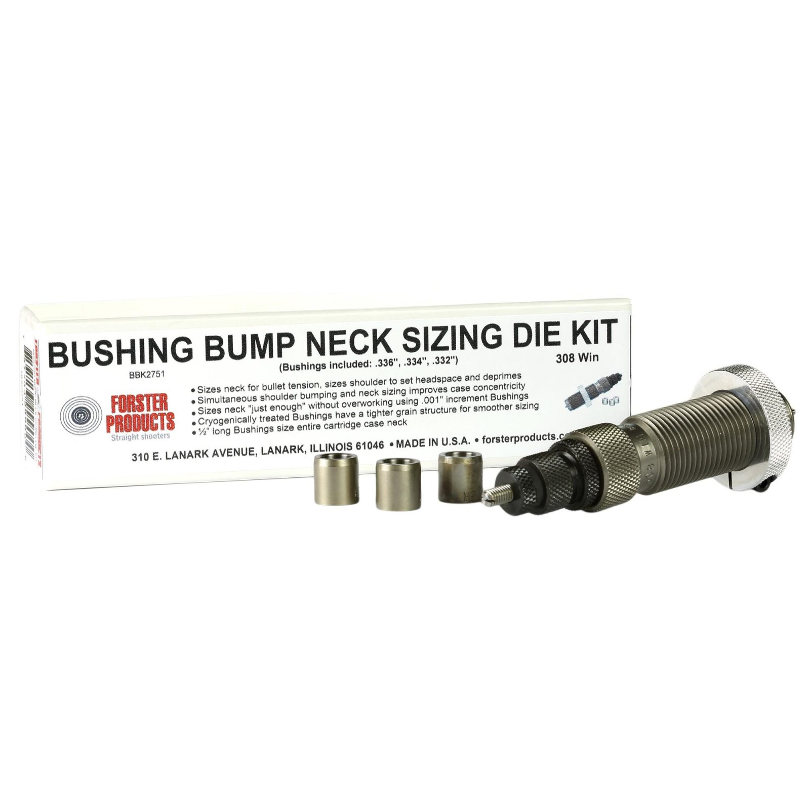 Forster BBK2131 260 Remington Bushing Bump Neck Die Kit - Forster Products, Inc. - 260 REMINGTON