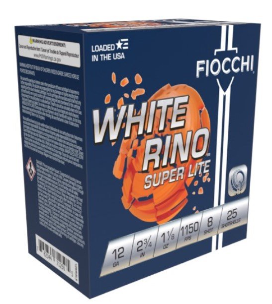 Fiocchi 12WRSL8 Exacta Target White Rino Super Light 12Gauge 2.75" 1 1-8... - Fiocchi - 12 GAUGE