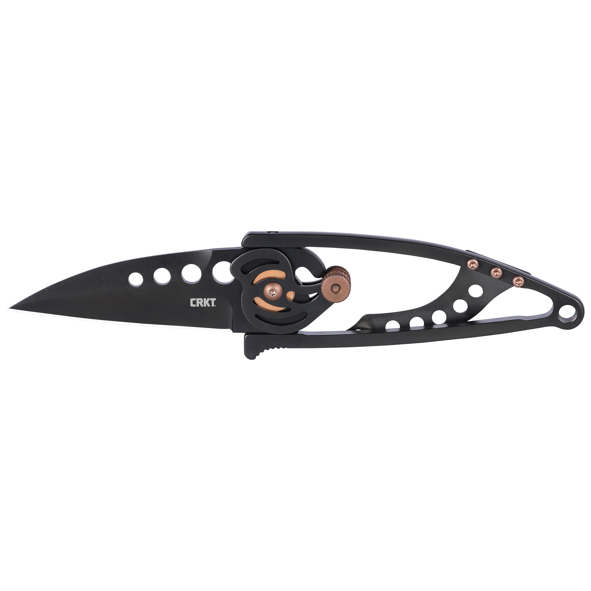 CRKT Snap Lock 2.55" Folding Drop Point Black TiNi Blade