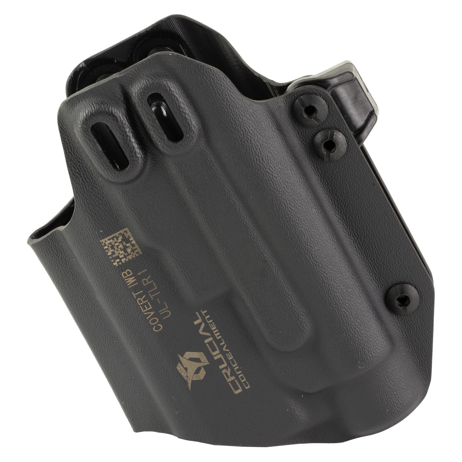 Crucial Concealment 1400 Covert IWB Holster, Ambidextrous, Kydex, Black