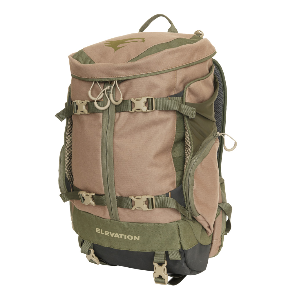 Elevation Canopy Tri-Zip 1200 Pack Olive/Tan, 1200 cu in, All-Terrain Base - Elevation