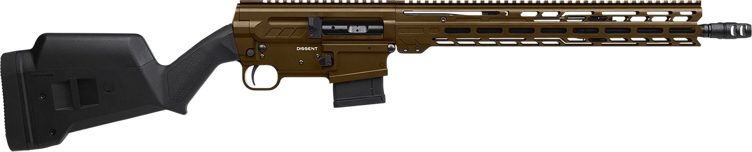 CMMG 55A520BMB Dissent BR4 5.56x45mm 10+1 16.10" Black Nitride Threaded Barrel, Midnight Bronze Cerakote Aluminum Receiver w/Picatinny Rail, M-LOK Handguard, Magpul Fixed Black Polymer Stock - CMMG - 5.56X45MM