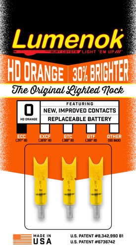 Buy Lumenok ECC3 Lighted Nock XBow HD Orange Crescent Easton 3-Pack online