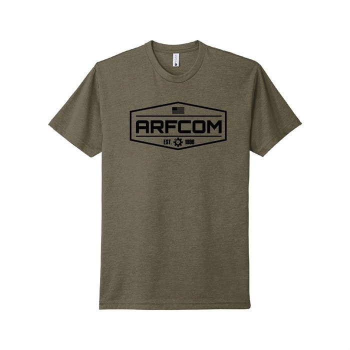 AR15.COM SHIELD LOGO UNISEX T-SHIRT OLIVE X-LARGE - AR15.COM
