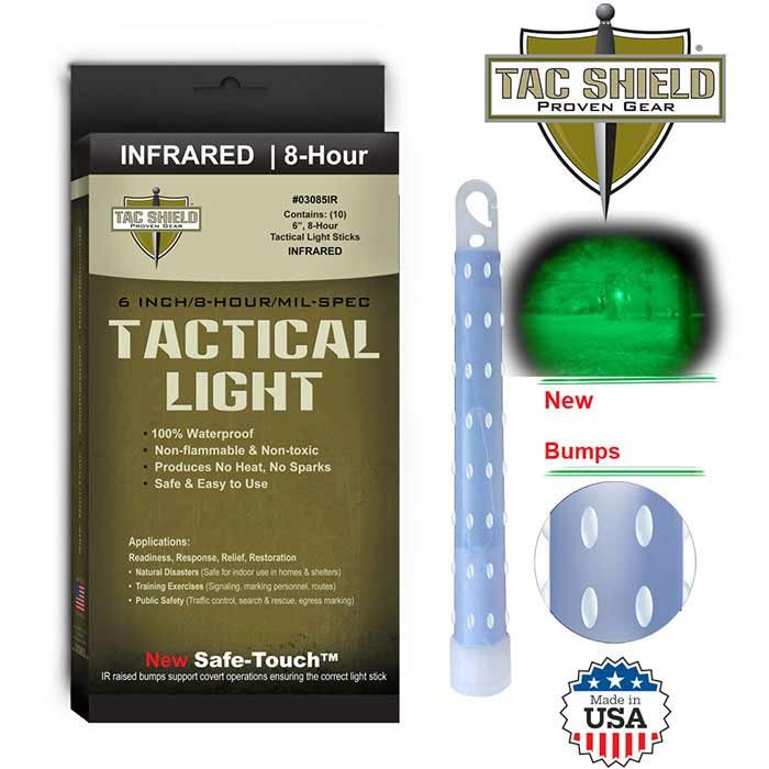 TAC SHIELD TACTICAL 8 HR LIGHT STICK INFRARED 10 P...