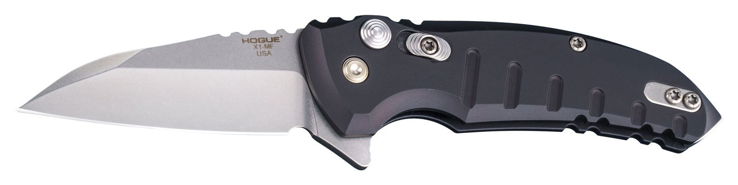 Hogue 24160 X1 MicroFlip 2.75" Wharncliffe Blade Folding Knife Black Handle