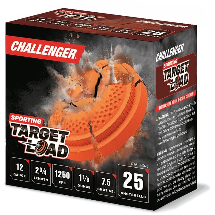 Challenger CTA12HD75 12 Gauge 2-3/4" 1-1/8 oz #7.5 Shot 250/Case - CHALLENGER AMMO - 12 GAUGE