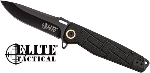 Master Cutlery ETA001BK 3.5" Drop Point Folding Knife Black