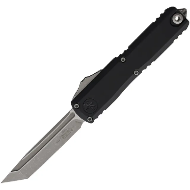 Microtech UTX-70 Gen IV 2.5 In Tanto Edge Apocalyptic Black Aluminum Handle