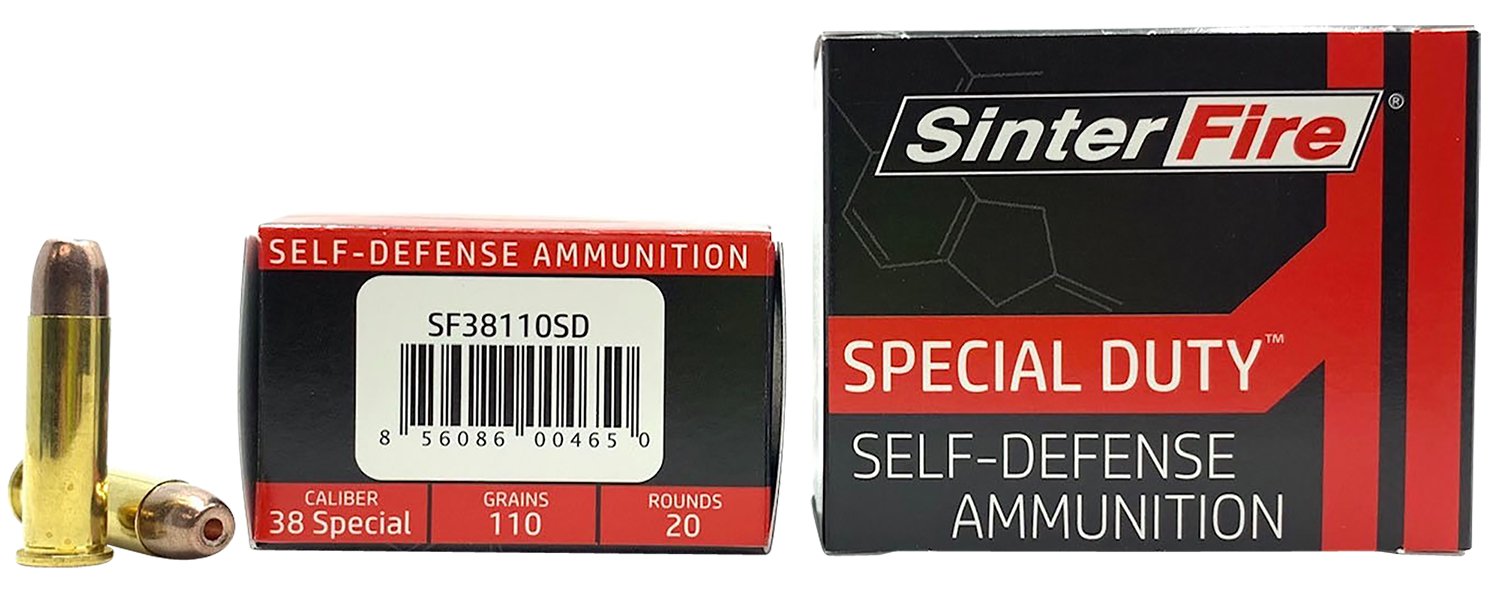 SinterFire SF38110SD 38 Special 110gr Lead-Free Frangible HP Ammo 20/Box