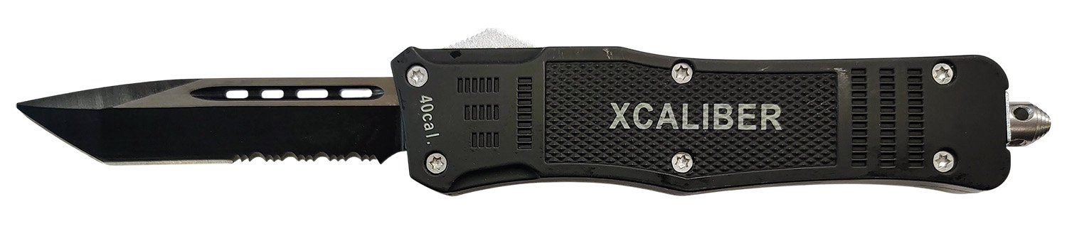 Xcaliber 40 Cal Large OTF Tanto 3.80in 440C SS Blade Serrated - XCALIBER - 728881687485