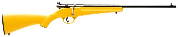 Savage Arms 13805 Rascal 22 LR Bolt Action Rifle, 1rd Capacity, 16.12" Barrel, Satin Blued Finish, Yellow Synthetic Stock