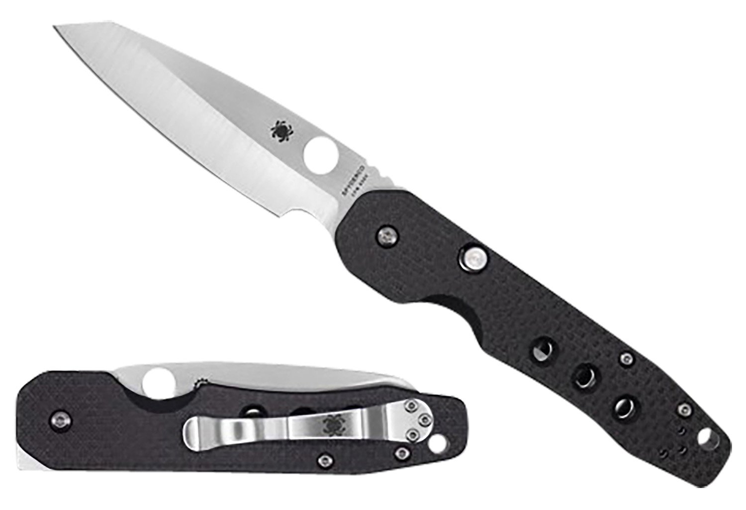 SPYDERCO Smock 3.39in Carbon Fiber/G-10 Laminate Knife (C240CFP) - Spyderco